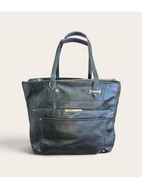 Coach Handbags - Coach Taylor 32824 Black Leather Tote Shoulder Bag Satchel